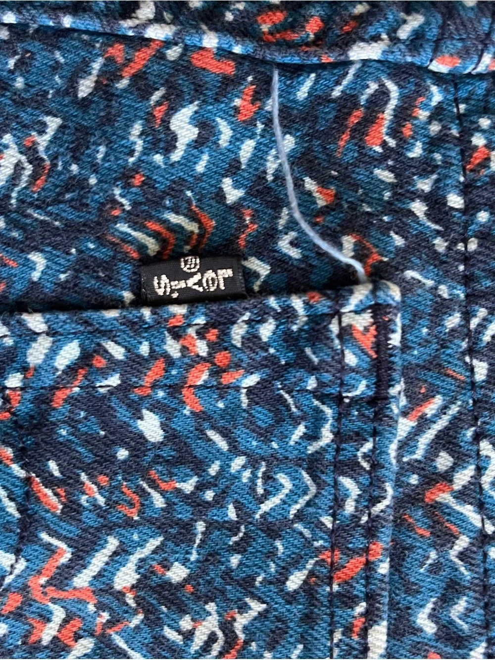 Levi's Teal Patterned Denim Shorts
